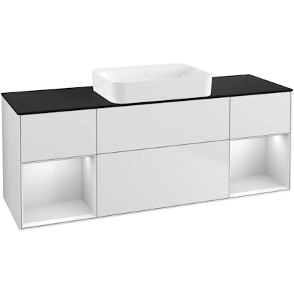 Tvättställsskåp Villeroy & Boch Finion med Två Hyllor och Bänkskiva för Fristående Tvättställ