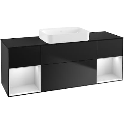 Tvättställsskåp Villeroy & Boch Finion med Två Hyllor och Bänkskiva för Fristående Tvättställ