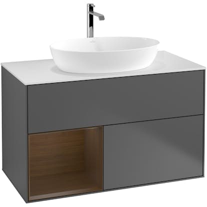Tvättställsskåp Villeroy & Boch Finion med 2 Lådor Hylla och Bänkskiva för Fristående Tvättställ från Artis & Collaro