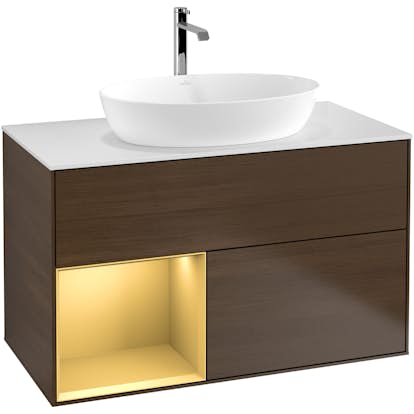 Tvättställsskåp Villeroy & Boch Finion med 2 Lådor Hylla och Bänkskiva för Fristående Tvättställ från Artis & Collaro