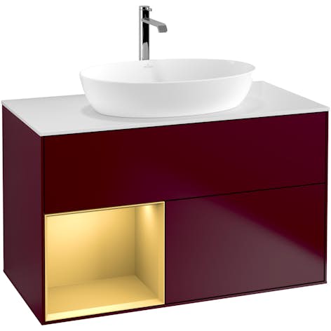 Tvättställsskåp Villeroy & Boch Finion med 2 Lådor Hylla och Bänkskiva för Fristående Tvättställ från Artis & Collaro