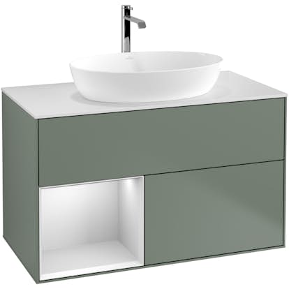 Tvättställsskåp Villeroy & Boch Finion med 2 Lådor Hylla och Bänkskiva för Fristående Tvättställ från Artis & Collaro