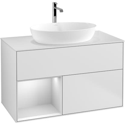 Tvättställsskåp Villeroy & Boch Finion med 2 Lådor Hylla och Bänkskiva för Fristående Tvättställ från Artis & Collaro