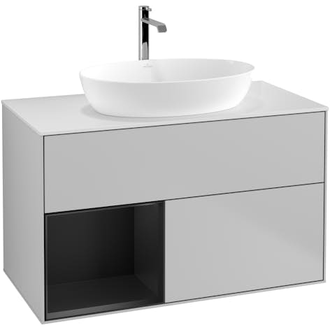 Tvättställsskåp Villeroy & Boch Finion med 2 Lådor Hylla och Bänkskiva för Fristående Tvättställ från Artis & Collaro