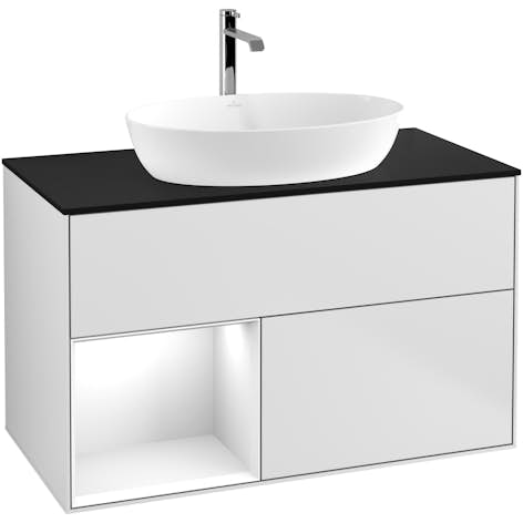 Tvättställsskåp Villeroy & Boch Finion med 2 Lådor Hylla och Bänkskiva för Fristående Tvättställ från Artis & Collaro