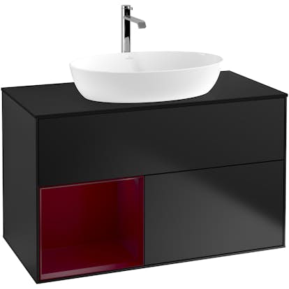 Tvättställsskåp Villeroy & Boch Finion med 2 Lådor Hylla och Bänkskiva för Fristående Tvättställ från Artis & Collaro