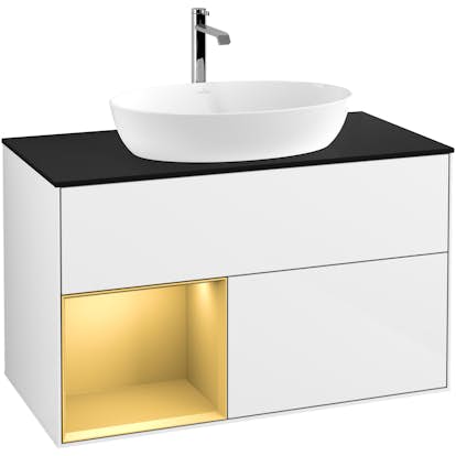 Tvättställsskåp Villeroy & Boch Finion med 2 Lådor Hylla och Bänkskiva för Fristående Tvättställ från Artis & Collaro
