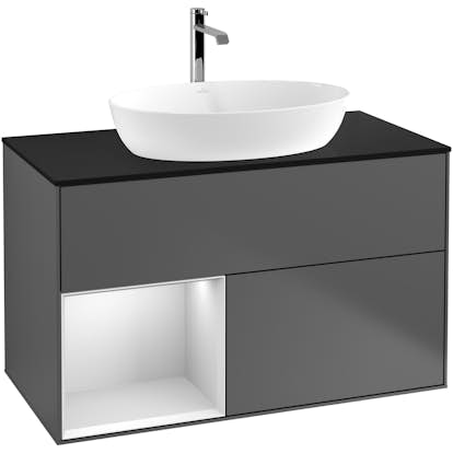 Tvättställsskåp Villeroy & Boch Finion med 2 Lådor Hylla och Bänkskiva för Fristående Tvättställ från Artis & Collaro
