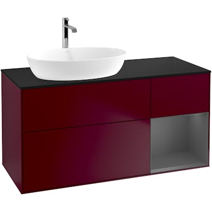 Tvättställsskåp Villeroy & Boch Finion med 3 Lådor Hylla och Bänkskiva för Ocentrerat Tvättställ från Artis & Collaro