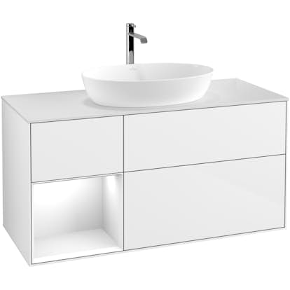 Tvättställsskåp Villeroy & Boch Finion med 3 Lådor Hylla och Bänkskiva för Fristående Tvättställ från Artis & Collaro