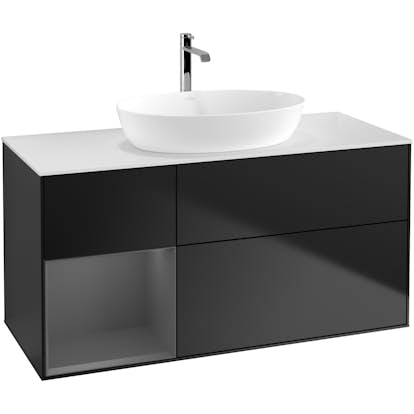 Tvättställsskåp Villeroy & Boch Finion med 3 Lådor Hylla och Bänkskiva för Fristående Tvättställ från Artis & Collaro