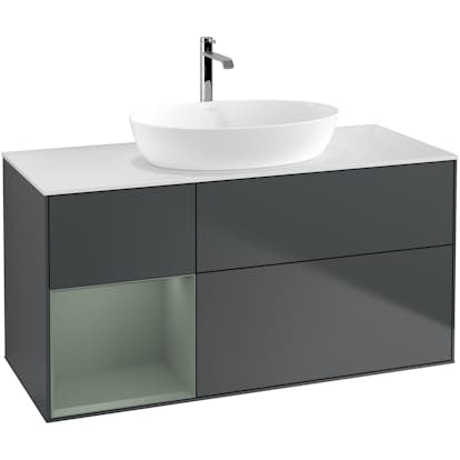 Tvättställsskåp Villeroy & Boch Finion med 3 Lådor Hylla och Bänkskiva för Fristående Tvättställ från Artis & Collaro