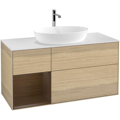 Tvättställsskåp Villeroy & Boch Finion med 3 Lådor Hylla och Bänkskiva för Fristående Tvättställ från Artis & Collaro