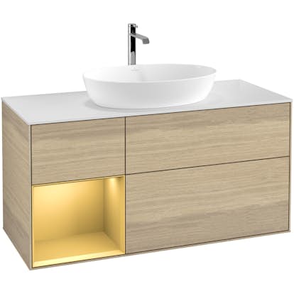 Tvättställsskåp Villeroy & Boch Finion med 3 Lådor Hylla och Bänkskiva för Fristående Tvättställ från Artis & Collaro