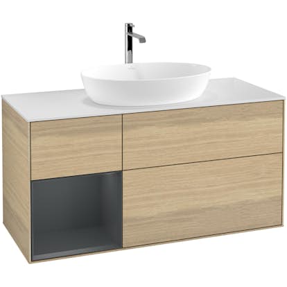 Tvättställsskåp Villeroy & Boch Finion med 3 Lådor Hylla och Bänkskiva för Fristående Tvättställ från Artis & Collaro