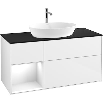 Tvättställsskåp Villeroy & Boch Finion med 3 Lådor Hylla och Bänkskiva för Fristående Tvättställ från Artis & Collaro