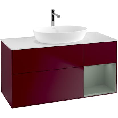 Tvättställsskåp Villeroy & Boch Finion med 3 Lådor Hylla och Bänkskiva för Fristående Tvättställ från Artis & Collaro