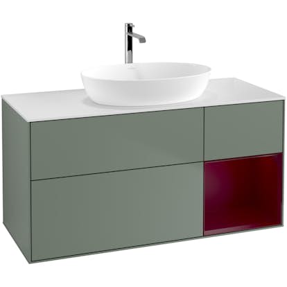 Tvättställsskåp Villeroy & Boch Finion med 3 Lådor Hylla och Bänkskiva för Fristående Tvättställ från Artis & Collaro