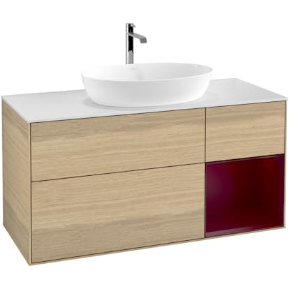 Tvättställsskåp Villeroy & Boch Finion med 3 Lådor Hylla och Bänkskiva för Fristående Tvättställ från Artis & Collaro