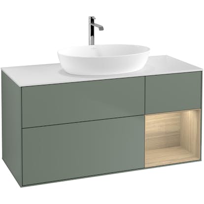 Tvättställsskåp Villeroy & Boch Finion med 3 Lådor Hylla och Bänkskiva för Fristående Tvättställ från Artis & Collaro