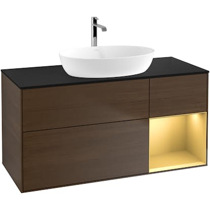 Tvättställsskåp Villeroy & Boch Finion med 3 Lådor Hylla och Bänkskiva för Fristående Tvättställ från Artis & Collaro