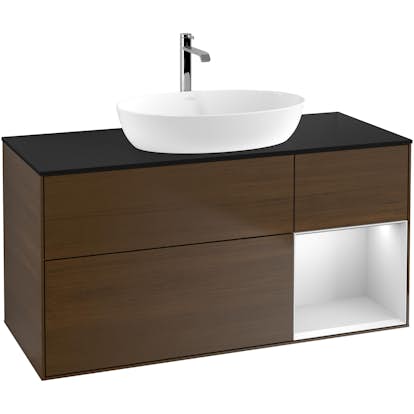 Tvättställsskåp Villeroy & Boch Finion med 3 Lådor Hylla och Bänkskiva för Fristående Tvättställ från Artis & Collaro