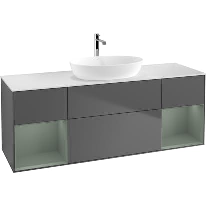 Tvättställsskåp Villeroy & Boch Finion med Två Hyllor och Bänkskiva för Fristående Tvättställ från Artis & Collaro