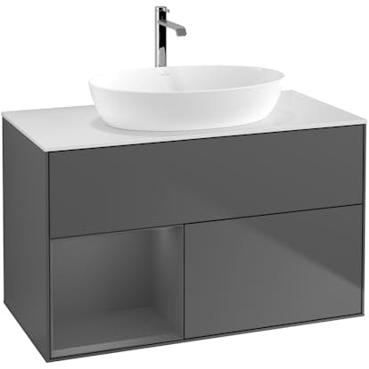 Tvättställsskåp Villeroy & Boch Finion med 2 Lådor Hylla och Bänkskiva för Fristående Tvättställ från Artis & Collaro