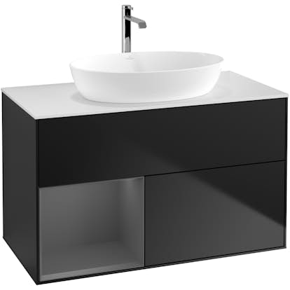 Tvättställsskåp Villeroy & Boch Finion med 2 Lådor Hylla och Bänkskiva för Fristående Tvättställ från Artis & Collaro