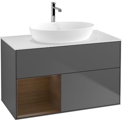 Tvättställsskåp Villeroy & Boch Finion med 2 Lådor Hylla och Bänkskiva för Fristående Tvättställ från Artis & Collaro