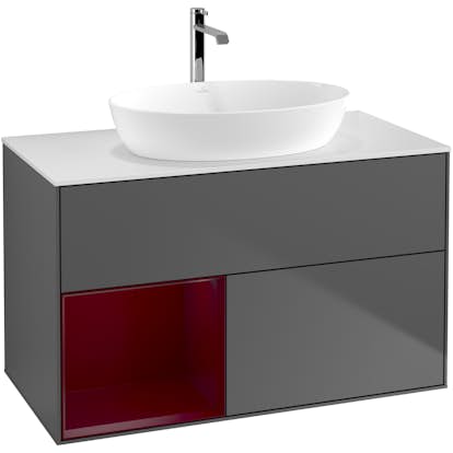 Tvättställsskåp Villeroy & Boch Finion med 2 Lådor Hylla och Bänkskiva för Fristående Tvättställ från Artis & Collaro