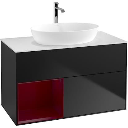 Tvättställsskåp Villeroy & Boch Finion med 2 Lådor Hylla och Bänkskiva för Fristående Tvättställ från Artis & Collaro