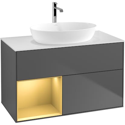 Tvättställsskåp Villeroy & Boch Finion med 2 Lådor Hylla och Bänkskiva för Fristående Tvättställ från Artis & Collaro