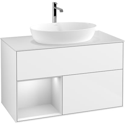 Tvättställsskåp Villeroy & Boch Finion med 2 Lådor Hylla och Bänkskiva för Fristående Tvättställ från Artis & Collaro