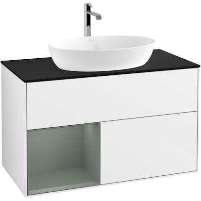 Tvättställsskåp Villeroy & Boch Finion med 2 Lådor Hylla och Bänkskiva för Fristående Tvättställ från Artis & Collaro