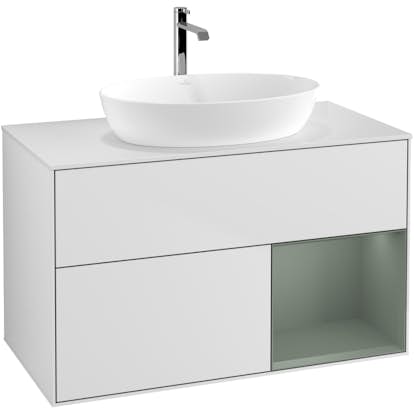 Tvättställsskåp Villeroy & Boch Finion med 2 Lådor Hylla och Bänkskiva för Fristående Tvättställ från Artis & Collaro
