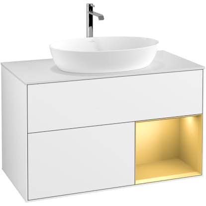 Tvättställsskåp Villeroy & Boch Finion med 2 Lådor Hylla och Bänkskiva för Fristående Tvättställ från Artis & Collaro