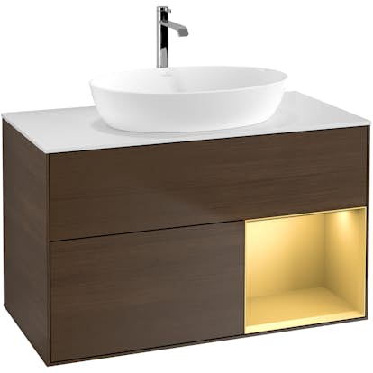 Tvättställsskåp Villeroy & Boch Finion med 2 Lådor Hylla och Bänkskiva för Fristående Tvättställ från Artis & Collaro