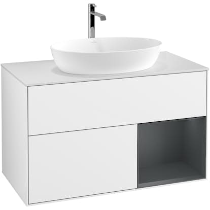 Tvättställsskåp Villeroy & Boch Finion med 2 Lådor Hylla och Bänkskiva för Fristående Tvättställ från Artis & Collaro