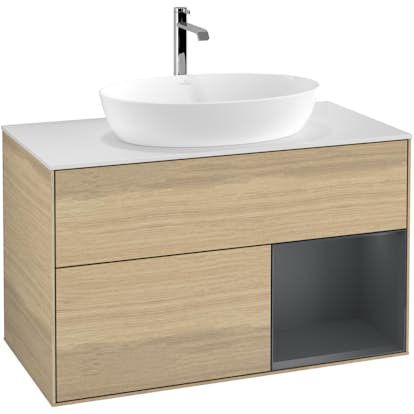 Tvättställsskåp Villeroy & Boch Finion med 2 Lådor Hylla och Bänkskiva för Fristående Tvättställ från Artis & Collaro