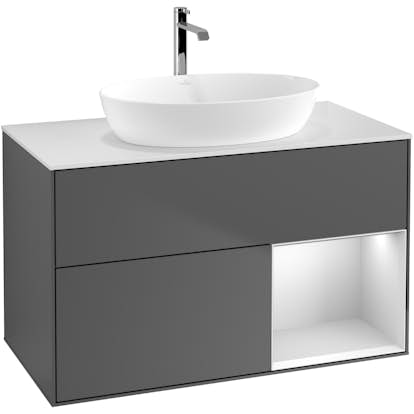 Tvättställsskåp Villeroy & Boch Finion med 2 Lådor Hylla och Bänkskiva för Fristående Tvättställ från Artis & Collaro