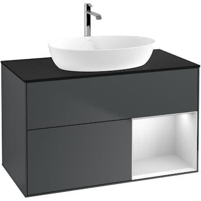 Tvättställsskåp Villeroy & Boch Finion med 2 Lådor Hylla och Bänkskiva för Fristående Tvättställ från Artis & Collaro