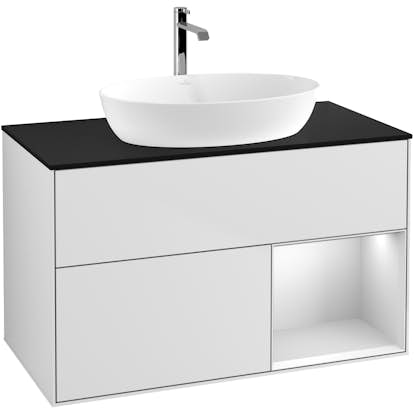 Tvättställsskåp Villeroy & Boch Finion med 2 Lådor Hylla och Bänkskiva för Fristående Tvättställ från Artis & Collaro