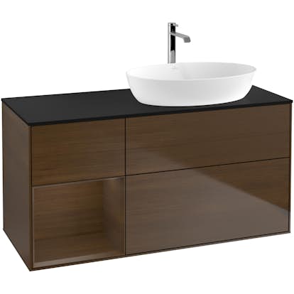 Tvättställsskåp Villeroy & Boch Finion med 3 Lådor Hylla och Bänkskiva för Ocentrerat Tvättställ från Artis & Collaro