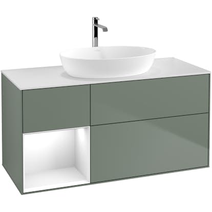 Tvättställsskåp Villeroy & Boch Finion med 3 Lådor Hylla och Bänkskiva för Fristående Tvättställ från Artis & Collaro