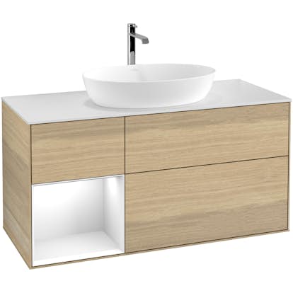 Tvättställsskåp Villeroy & Boch Finion med 3 Lådor Hylla och Bänkskiva för Fristående Tvättställ från Artis & Collaro