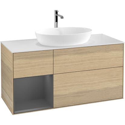 Tvättställsskåp Villeroy & Boch Finion med 3 Lådor Hylla och Bänkskiva för Fristående Tvättställ från Artis & Collaro