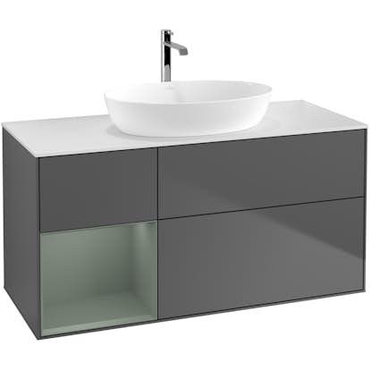 Tvättställsskåp Villeroy & Boch Finion med 3 Lådor Hylla och Bänkskiva för Fristående Tvättställ från Artis & Collaro