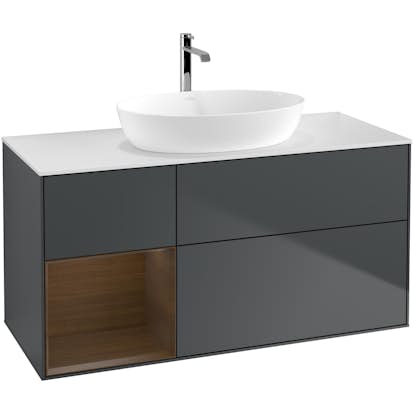 Tvättställsskåp Villeroy & Boch Finion med 3 Lådor Hylla och Bänkskiva för Fristående Tvättställ från Artis & Collaro