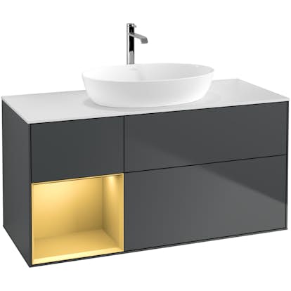 Tvättställsskåp Villeroy & Boch Finion med 3 Lådor Hylla och Bänkskiva för Fristående Tvättställ från Artis & Collaro